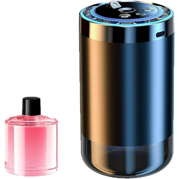 Smart Car Diffuser Set with Light & Spray Modes, Car Air Freshener Long Lasting Scent, Star Ambiance Roof, Auto On/Off, Muli Adjustable Modes USB Charge (Gardenia-3-Speed Electric (Plastic))