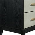 thumbnail image 4 of Sango Shagreen 2-Drawer Black Nightstand - Stylish and Functional, 4 of 8