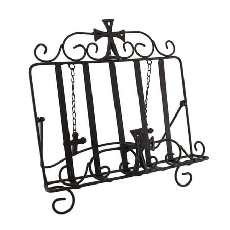 Wrought Iron Gothic Cross Holder Easel Stand Metal Book Or Wrought Iron Gothic Cross Holder Easel Stand Metal Book Or With