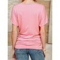 thumbnail image 3 of Women's Casual Short Sleeve Dolman Top Boat Neck T Shirts, 3 of 4
