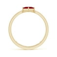thumbnail image 2 of ANGARA Natural Square Ruby Solitaire Parallel Split Shank Ring in 14K Yellow Gold for Women (Size-4mm) | July Birthstone, Birthday, Anniversary, Jewelry Gift for Women | Natural Ruby Ring, 2 of 9