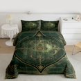 thumbnail image 2 of Homewish Vintage Western Damask Bedding Comforter Set, Dark Green Bohemian Abstract Twin Comforter Sets, Countryside Reversible Bedding Set, Super Cozy Room Decor, 2 Pieces, 2 of 8