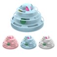 thumbnail image 4 of Flmtop Four Layers Tower Tracks Disc Intelligence Amusement Rides Shelf Cat Pet Toy White, 4 of 8