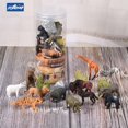 thumbnail image 3 of Animal Toys Figures, 12 PCS Realistic Wild Jungle Animals Figurines,African Zoo Animal Playset with Lion,Elephant,Giraffe, Educational Toy Cake Toppers Christmas Birthday Gift for Kids Toddlers, 3 of 6
