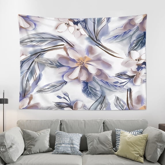 FHENF Flower Tapestries Retro 3D Printing Tapestry Polyester Fabric for Wall