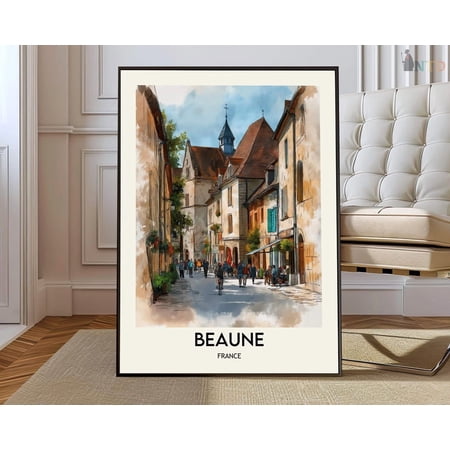 Beaune France City Map Wall Art Travel Decor Photo Print Unframed Paper Print