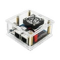 thumbnail image 3 of Clear Acrylic Case Cover Shell With Fan Heat Sink for Orange Pi R1 Plus LTS, 3 of 16