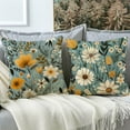 thumbnail image 4 of Farmhouse Pillow Covers 18x18 Inch Set of 2, Summer Decorative Floral Throw Pillows Farmhouse Linen Floral Pillow Case for Sofa Bedroom Living Room Indoor Outdoor, 4 of 6