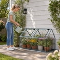 thumbnail image 4 of BPS Mini Greenhouse with 3 Replaceable Covers, Portable Garden Greenhouse with Roll-up Zipper Doors, UV-Protected for Indoor Outdoor Plants and Herbs, 6'x3'x3', 4 of 7