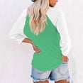 thumbnail image 5 of Hearthz 3/4 Sleeve Tops for Women V Neck Baseball Jersey Color Block Going Out Tops for Women Fall Ladies Tops and Blouses, 5 of 7