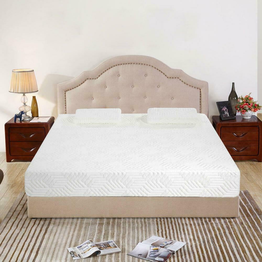 10" Full Size 3-Layer COOL Medium-Firm Memory Foam Mattress 2 Pillows and Cover 