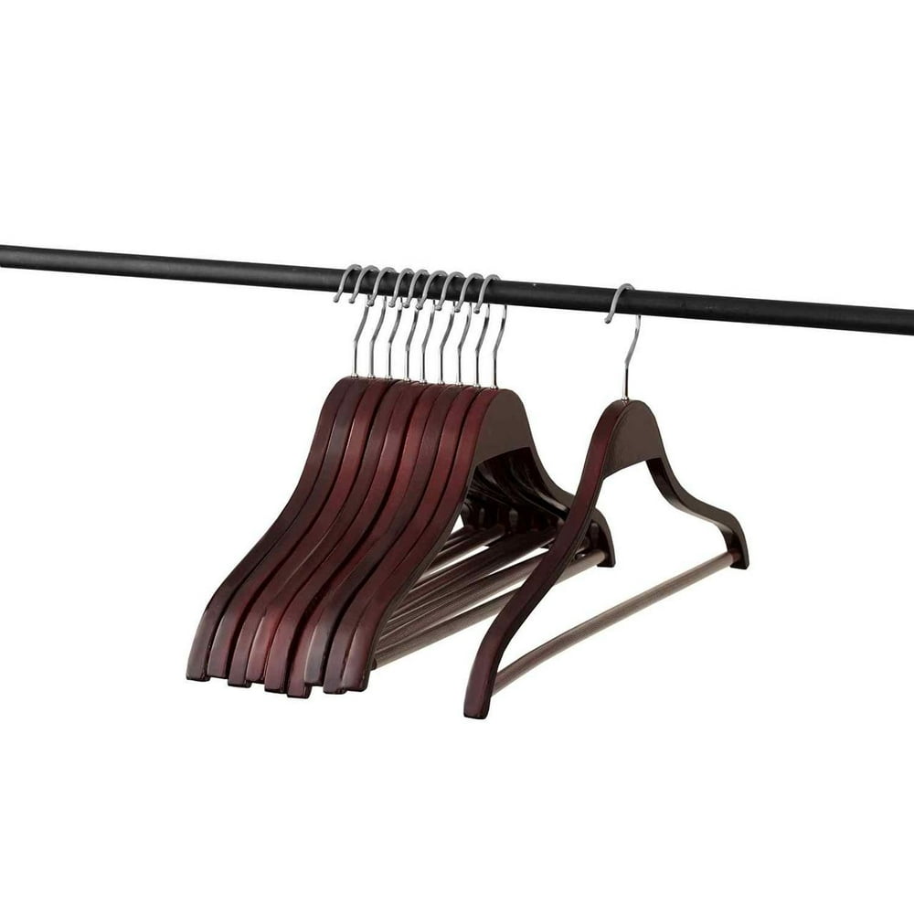 A1 Hangers wooden hangers Mahogany Set of 10 PACK High Quality clothes