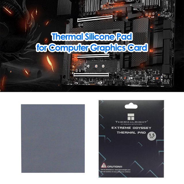 Almohadilla térmica GPU de 12,8 W/mk Almohadilla de disipación de calor de refrigeración de silicona (1,5 mm)