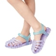 thumbnail image 5 of BRGZLK Girls Fisherman Sandals Soft Sole Beach Cut-Out Candy Ombre Closed Toe Jelly Sandal Lightweight Comfortable Little Kids Shoes Purple 4-5 Years, 5 of 6