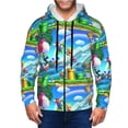 thumbnail image 6 of Lsque Mario for Mens Full-zip Hoodie, Zip-up Pullover Hooded Sweatshirt, Kangaroo Pocket Hoodie Ideal for Daily Wear, Travel, and Home-Large, 6 of 8