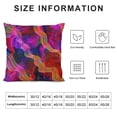 thumbnail image 5 of Creowell Throw Pillow Case Colorful Rainbow Chaotic Waves,Waist Lumbar Cushion Cover Sofa Home Decorative, 5 of 5