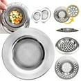 thumbnail image 2 of Kitchen Sink Filter Stainless Steel Mesh Sink Strainer Filter Sewer Mesh Strainers Bathroom Sink Strainer Drain Hole Filter Trap, 2 of 10
