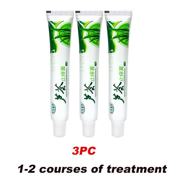 Ungüento para aliviar la picazón de los mosquitos, crema de medicina china de Aloe Vera para el cuidado del Eczema, antiinfección por hongos, 1-3 piezas