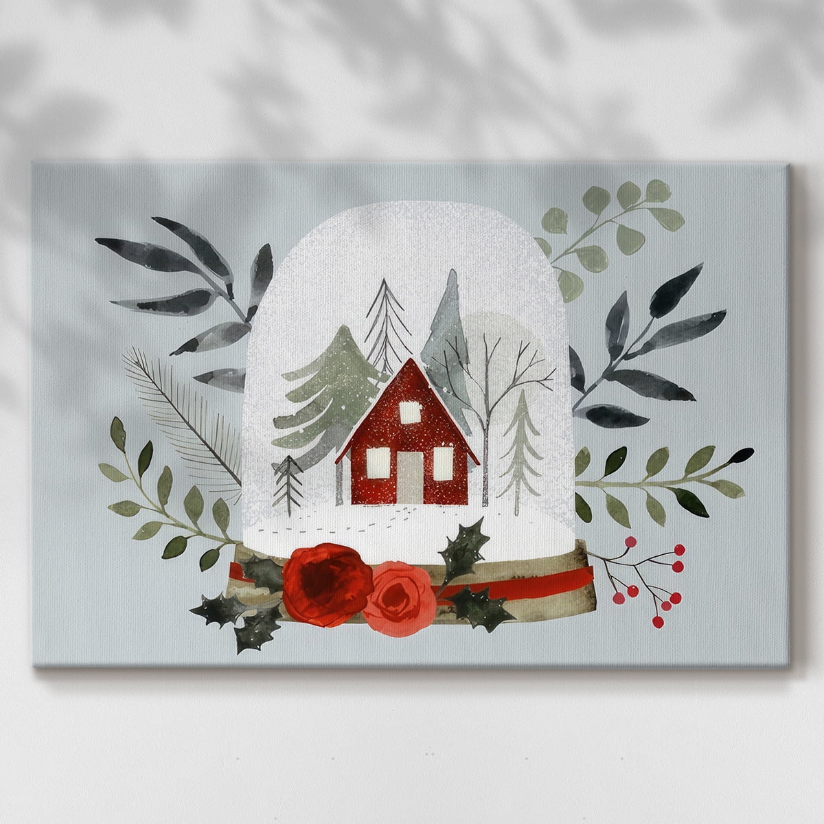 Snow Globe Village Collection A- Gallery Wrapped Canvas
