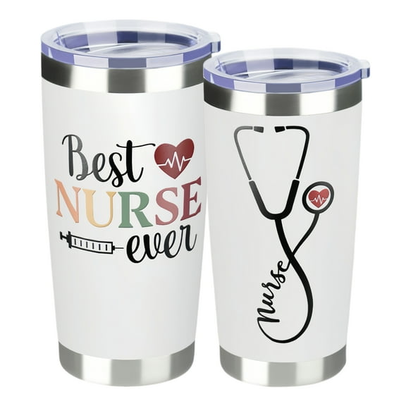 Swig Tumbler-Best Nurse Ever Gifts - Nursing Gifts For Women, Graduation, Practitioner - CNA NICU L&D EMT LPN Nutrition Facts Tumbler 20Oz With Straw - Nurse Tumbler Mug Cup