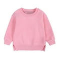 thumbnail image 7 of Wdgfv Toddler Baby Boy Girl Pullover Sweatshirt Solid Color Crewneck Blouse Shirt Tops Warm Fall Winter Clothes Pink 6-9 Months, 7 of 7