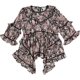 thumbnail image 1 of Blusa de Punto con Ribete de Cinta bar III para Mujer Rosa Pequeña, 1 of 2
