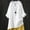 Blanc, variante sur Chemise Ample Unie en Lin pour Femmes à Manches Longues, Boutonnée, Col Mandarin, Haut Boutonné, Hauts Nohow, Tunique, T-Shirts pour Femmes, Chemises pour Femmes, Automne, T-Shirts Classiques pour Femmes, Hauts à Manches 3/4 pour Femmes