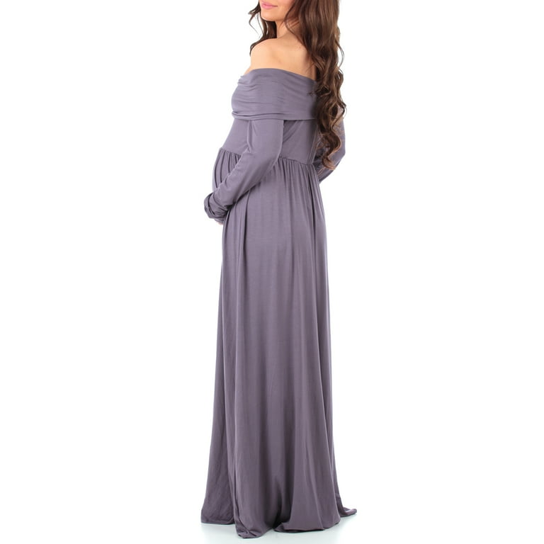 Mother Bee Maternity Cowl Neck and Over The Shoulder Maternity Dress Walmart