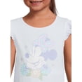 thumbnail image 2 of Disney Minnie Mouse Girls Flower Pose Graphic Tee and Skirt, 2-Piece Set, Size 12M-5T, 2 of 5