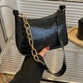 thumbnail image 4 of Bolsa de compras con patrón de cocodrilo para mujer, a la moda, para regalo (negro) Likrtyny Para Estrenar, 4 of 9