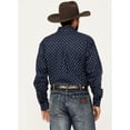 thumbnail image 4 of Cinch Men's Navy Circle Print Button Down Shirt MTW1105695, 4 of 4
