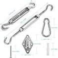 thumbnail image 2 of M6 Awning Attachment Set, Heavy Duty Sun Shade Sail Stainless Steel Hardware Kit for Garden Triangle and Square, Rectangle, Sun Shade Sail Fixing Accessories, 2 of 5