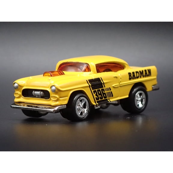 Open Box 1955 55 CHEVY CHEVROLET BEL AIR BAD MAN 1:64 SCALE DIORAMA DIECAST MODEL CAR