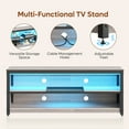 thumbnail image 4 of Bestier LED TV Stand for 50 55 60 Inch TV, Modern Entertainment Center Media Console with Adjustable Shelf for Living Room Bedroom, Gray, 4 of 9
