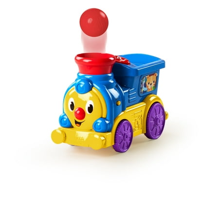 Bright Starts Roll & Pop Train Toy Ball Popper Musical Activity Toy, Ages 6 months +