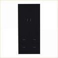 thumbnail image 6 of Armoires with 2 Doors 2 Drawers, Ample Storage | Black | Laminated Particle Board, 6 of 7