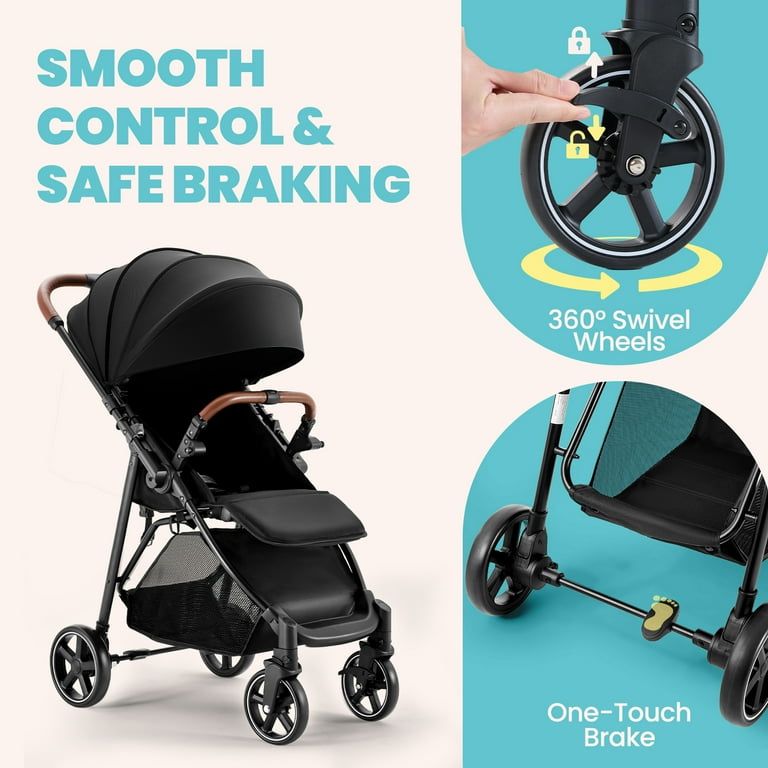 HARPPA Foldable Stroller for Baby and Toddler, Reversible Handle