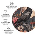 thumbnail image 3 of Zufioo Moonlit Crow Blossoms Print Leather Coaster Set, Decorative PVC Coasters 4-pack - Scald and Stain-resistant, Suitable for Home, Cafes, Restaurants-Round Shape, 3 of 6