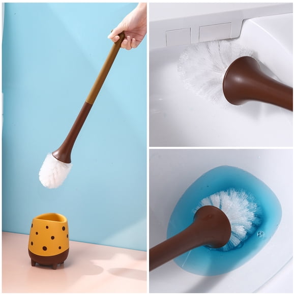 YAOMOBB Tools Lovely Giraffe Toilet Brush Adorable Ventilation with Stain Removal for Bathroom Cleaning