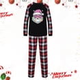 thumbnail image 2 of Odeerbi Christmas Pajamas for Family Holiday Plaid Long Sleeve Family Christmas Pajamas Matching Sets Dad Print Parent-child Suit Two-Piece Sleepwear Xmas Family Matching PJs Set Black, 2 of 5