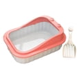 thumbnail image 4 of Esquirla Cat Litter Tray Cat Litter Container with High Side Open Top Pet Litter Tray Pink, 4 of 8