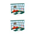 thumbnail image 4 of relayinert 112 Scale Backdrop Layout Storage Background for Action Figures Durable and Practical Style B 2PCS, 4 of 6