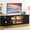 Black, variant on GUNAITO TV Stand for TVs up to 75", Big TV Stand for Living Room with 4 Drawers and LED Lights, Entertainment Center with Storage, Walnut
