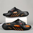 thumbnail image 2 of Men's Slide Sandals, Casual Non-Slip Slippers, Indoor Outdoor Sports Beach Shower Open Toe Shoes, Universal Size, EVA Upper, Plaid Pattern, Spring SummerSuitable for men & women, 2 of 9