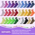 thumbnail image 4 of Sophproton 30 Pairs Women's Mid Calf Socks Breathable Mesh Moisture-Wicking Casual Athletic Stretch 30 Color Assortment Bulk Socks for Women Teens, 4 of 7