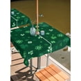 thumbnail image 2 of Square Outdoor Tablecloth with Umbrella Hole Saint Patrick's Day Outside Table Cloth Waterproof Patio Table Cover Green Lucky Shamrock Spring Zipper Tablecloths for Picnic Party Camping 60x60 Inch, 2 of 8