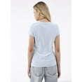 thumbnail image 3 of No Boundaries Scoop Neck Tee with Short Sleeves, 1 or 3-Pack, Women’s, 3 of 6