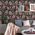 thumbnail image 3 of (3 pack) Abyssaly 17.5 in x118 in Peel and Stick Wallpaper Black Self-Adhesive Floral Wallpaper Removable Wallpaper for BedroomWalls Cabinets Shelves Drawer Vintage Floral Wallpaper, 3 of 10