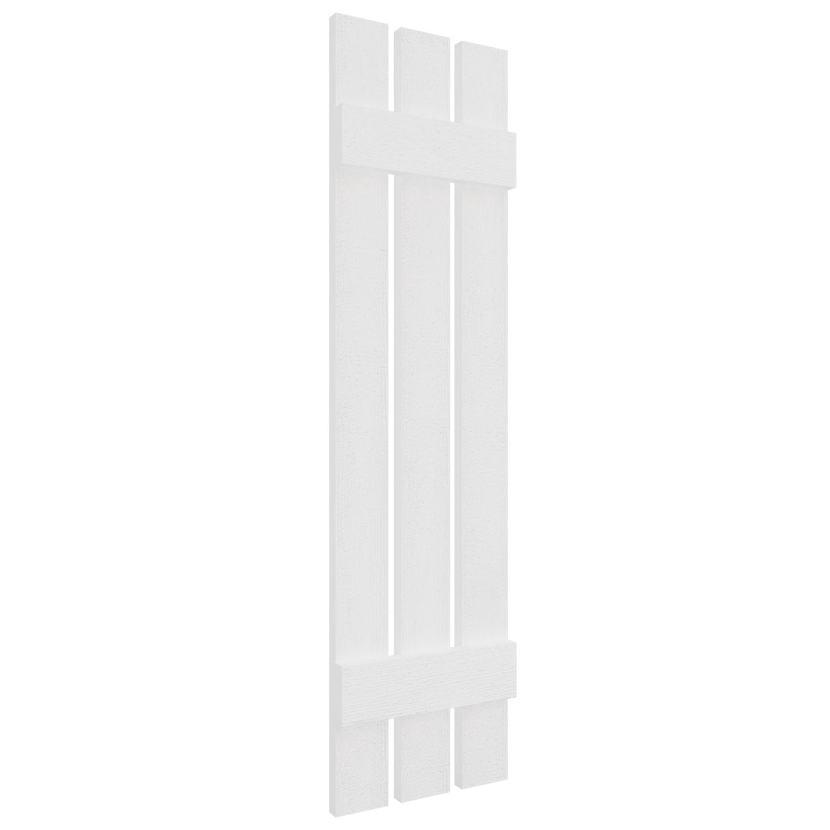 Ekena Millwork 12"W x 35"H Mid-America Vinyl, Standard Size Three Board Spaced Shutters, w/Installation Shutter-Lok's & Matching Screws (Per Pair), 001 - White