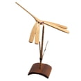 thumbnail image 2 of Bamboo Propeller Flying Helicopter Toy, Nostalgic Ornaments, Bamboo Dragonfly Toy, Balancing Dragonfly for Aniversary, Holidays Gift Party Favor dark brown, 2 of 8